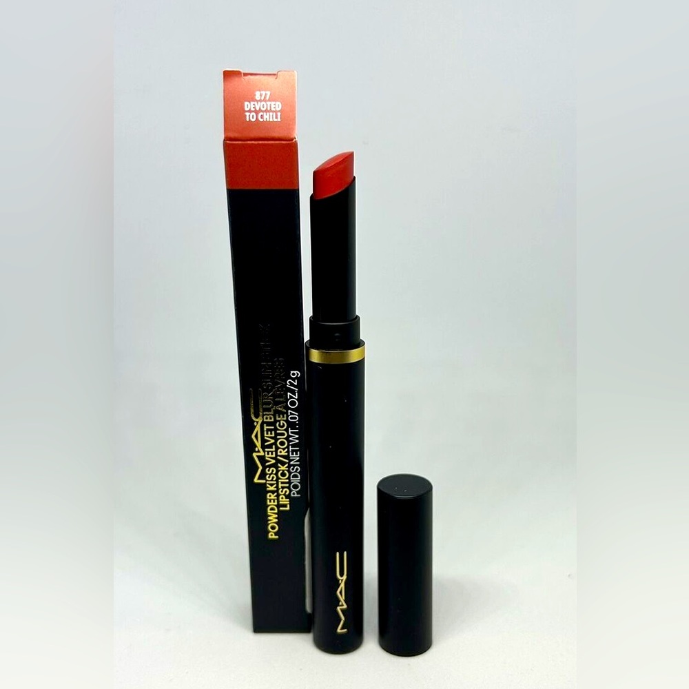 MAC Powder Kiss Velvet Blur Slim Stick Lipstick - 877 Devoted To Chili
